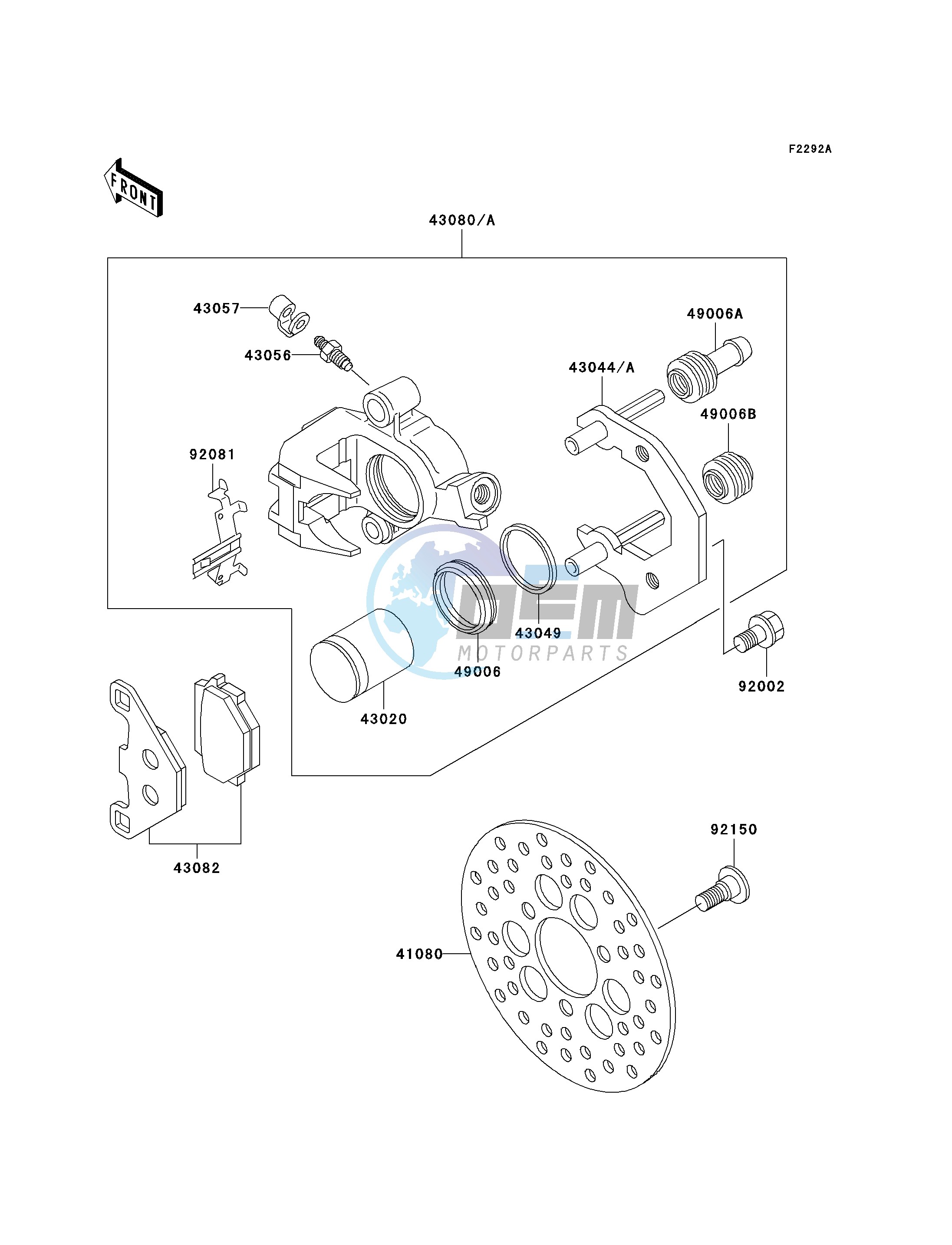 FRONT BRAKE-- KLF300-B17- -