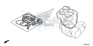 CMX500AH UK - (E) drawing GASKET KIT A