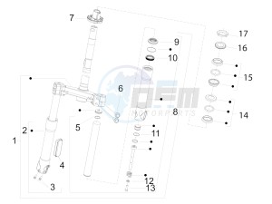 Fly 150 4T 3V ie (APAC) drawing Fork/steering tube - Steering bearing unit