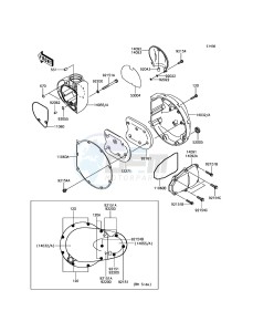 W800 EJ800AGF GB XX (EU ME A(FRICA) drawing Right Engine Cover(s)