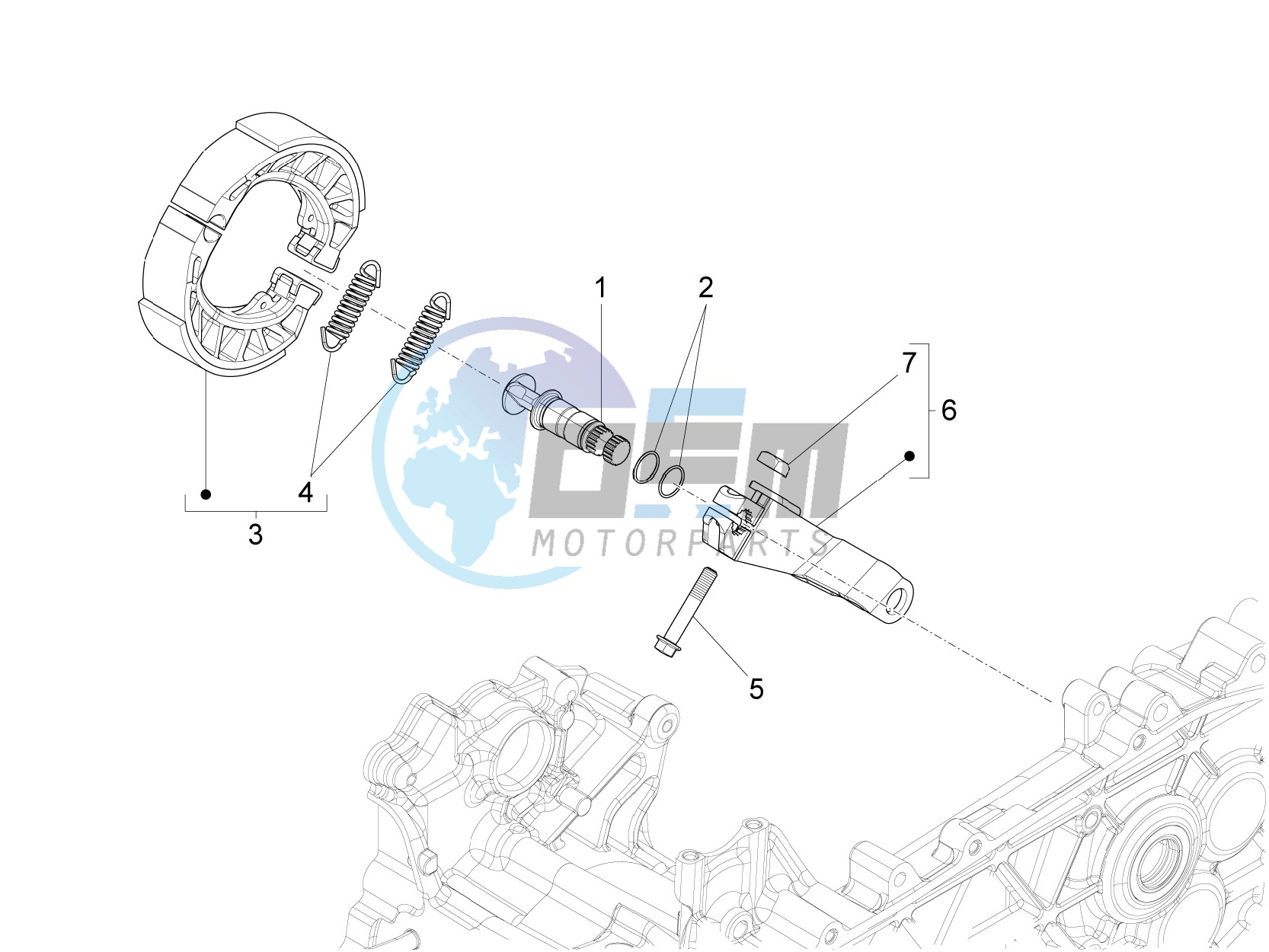 Rear brake - Brake jaw