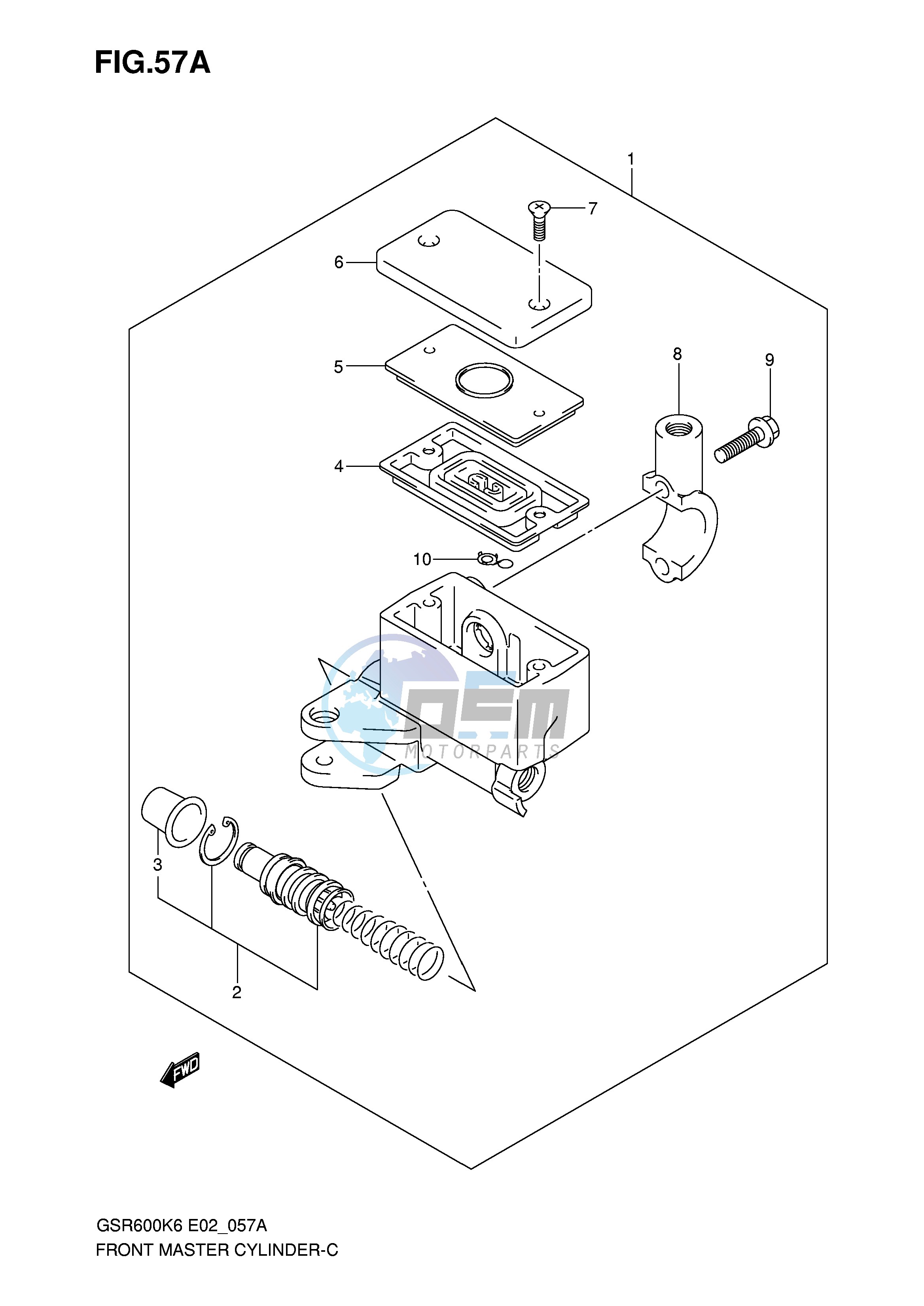 FRONT MASTER CYLINDER (GSR600AK7 UAK7 AK8 UAK8 AK9 UAK9 AL0 UAL0)