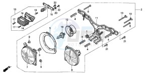 RVF750R drawing HEADLIGHT