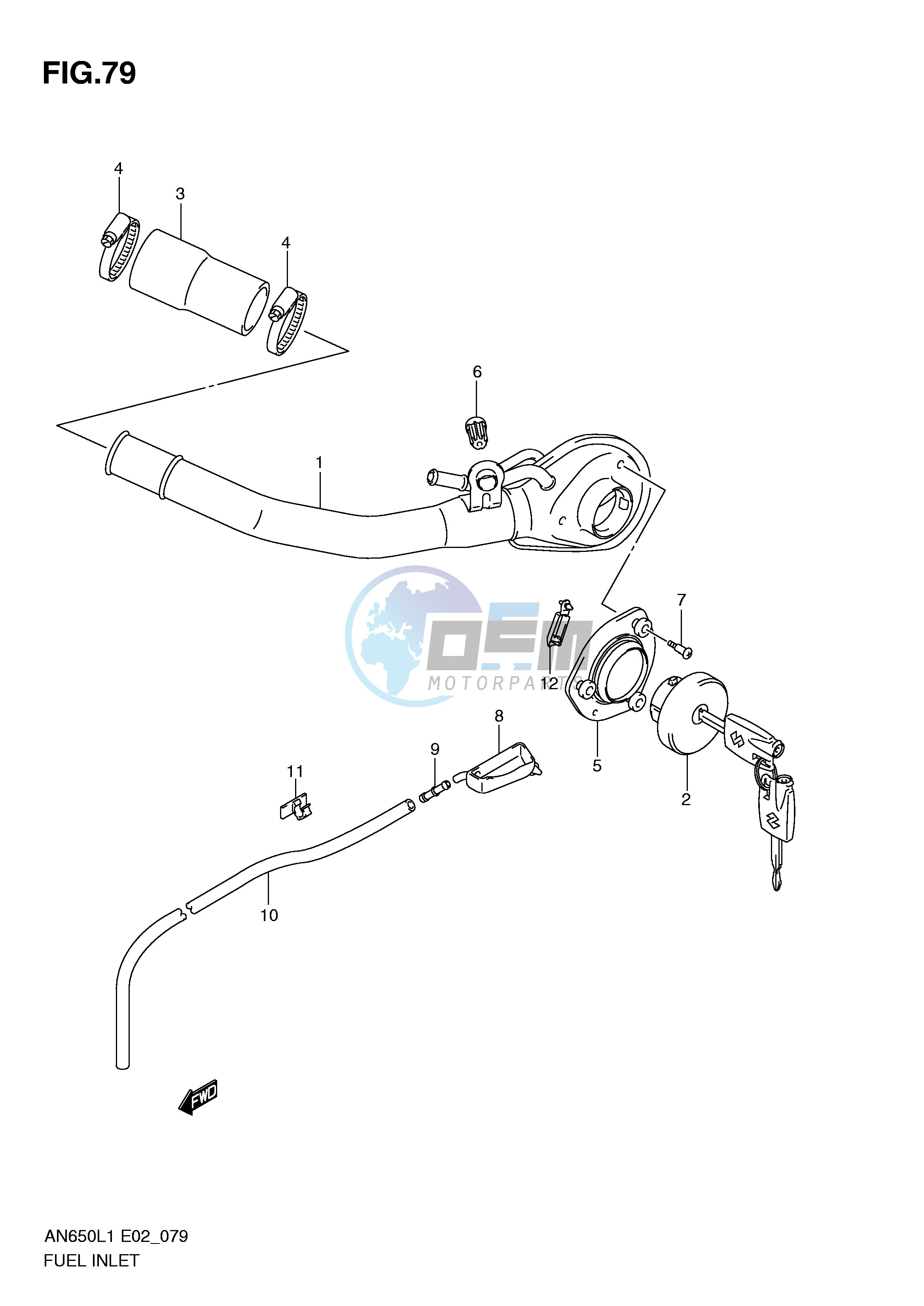 FUEL INLET (AN650AL1 E51)