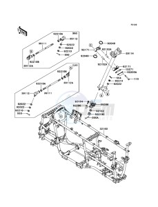 KVF650_4X4 KVF650FCF EU drawing Frame