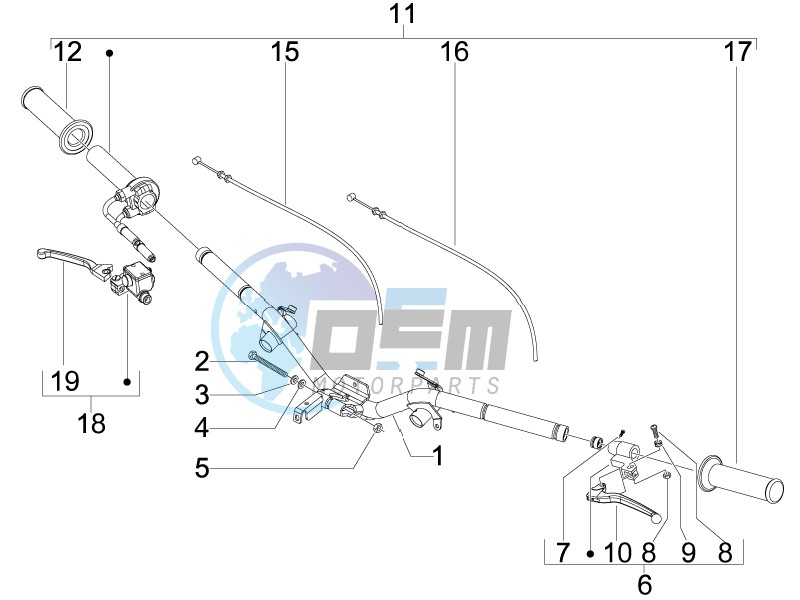 Fork steering tube - Steering bearing unit