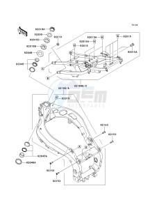 ZX 900 F [NINJA ZX-9R] (F1-F2) [NINJA ZX-9R] drawing FRAME