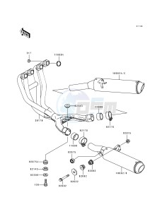 ZX 600 D [NINJA ZX-6] (D1) [NINJA ZX-6] drawing MUFFLER