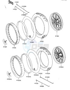 KX 125 E [KX125] (E2) [KX125] drawing WHEELS_TIRES