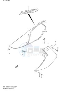 DR-Z250 (E24) drawing FRAME COVER