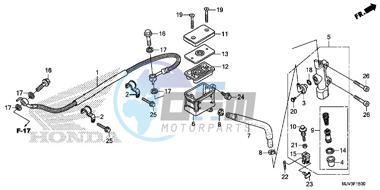 REAR BRAKE MASTER CYLINDER (STD)