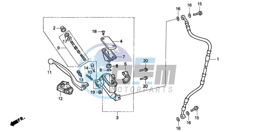 FR. BRAKE MASTER CYLINDER (CR500RN/RP/RR/RS/RT/RV)