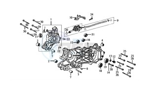 JET BASIX 50 drawing CRANKCASE L / R / STARTER