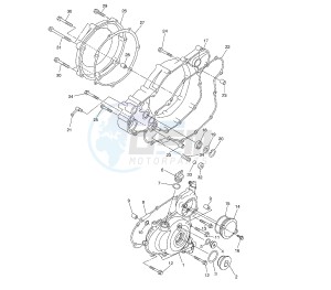 WR F 450 drawing CRANKCASE COVER