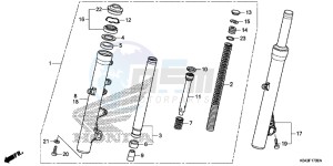 NSS300AD Forza E drawing FRONT FORK