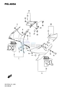 GSX-R750 drawing SIDE COWLING L6 (YSF)