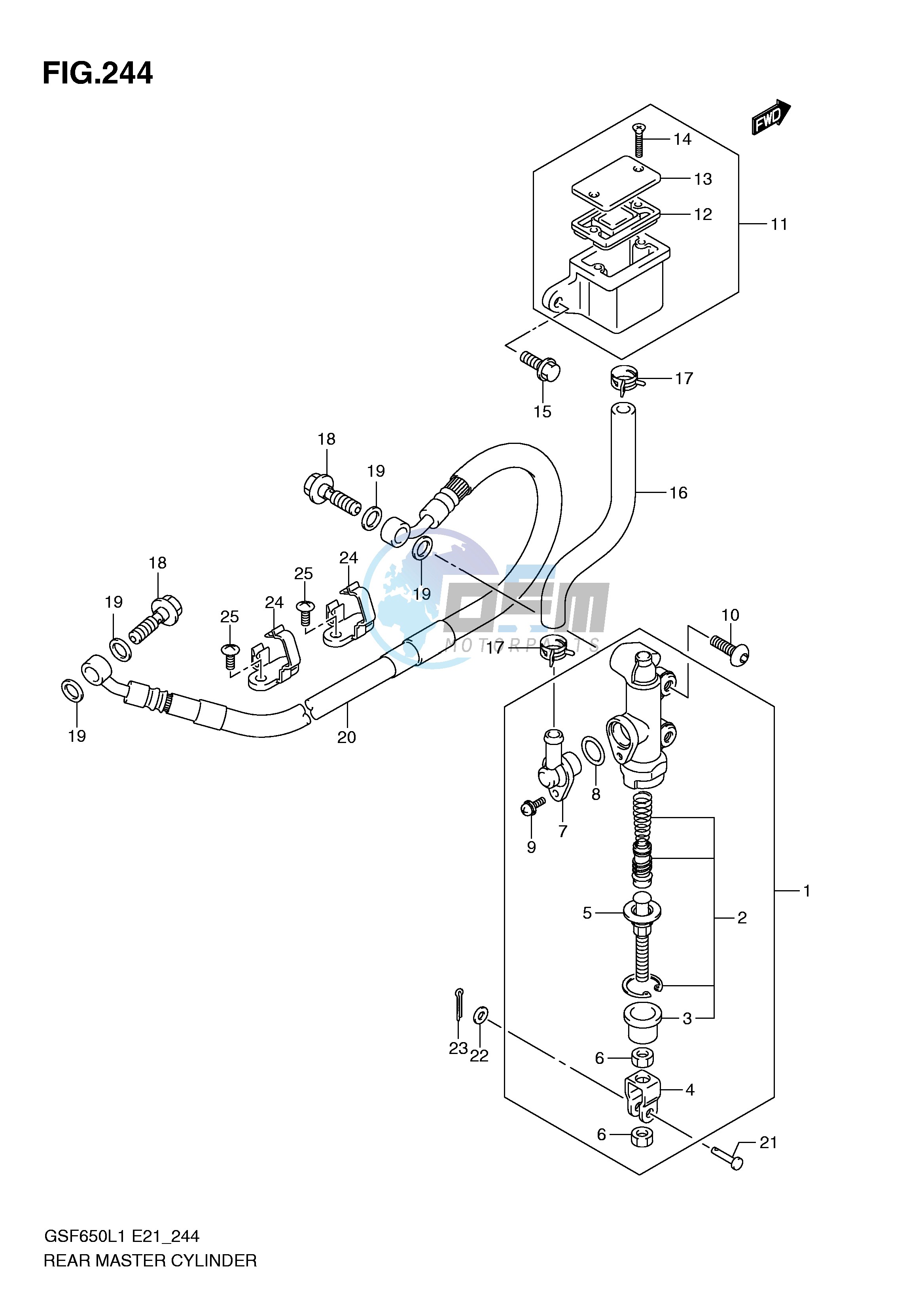 REAR MASTER CYLINDER (GSF650SUL1 E21)