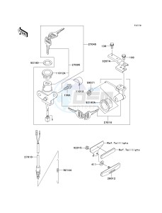 AN 110 C (C6-C7) drawing IGNITION SWITCH