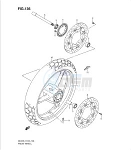 DL650 drawing FRONT WHEEL (DL650AL1 E2)