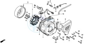 CRM125R drawing LEFT CRANKCASE COVER