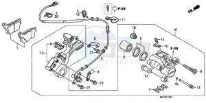 CBR600RAA F / CMF drawing REAR BRAKE CALIPER (CBR600RA)