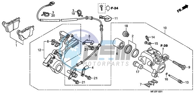 REAR BRAKE CALIPER (CBR600RA)