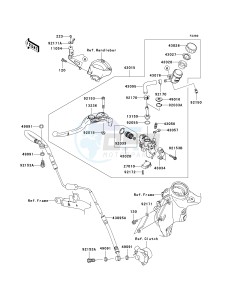 ZX 1400 A [NINJA ZX-14] (A6F-A7FA) A6F drawing CLUTCH MASTER CYLINDER