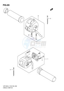 VZR1800 (E3) INTRUDER drawing HANDLE SWITCH (VZR1800ZL1 E3)