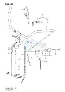 VL800 INTRUDER EU drawing HANDLEBAR