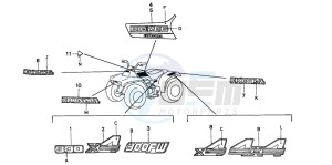 TRX300 FOURTRAX 300 drawing MARK/EMBLEM (1)