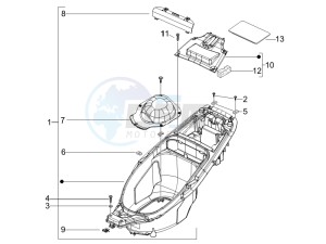 Runner 125 VX 4t e3 drawing Helmet box - Undersaddle