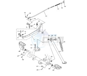 TT R E/LE 125 drawing STAND AND FOOTREST