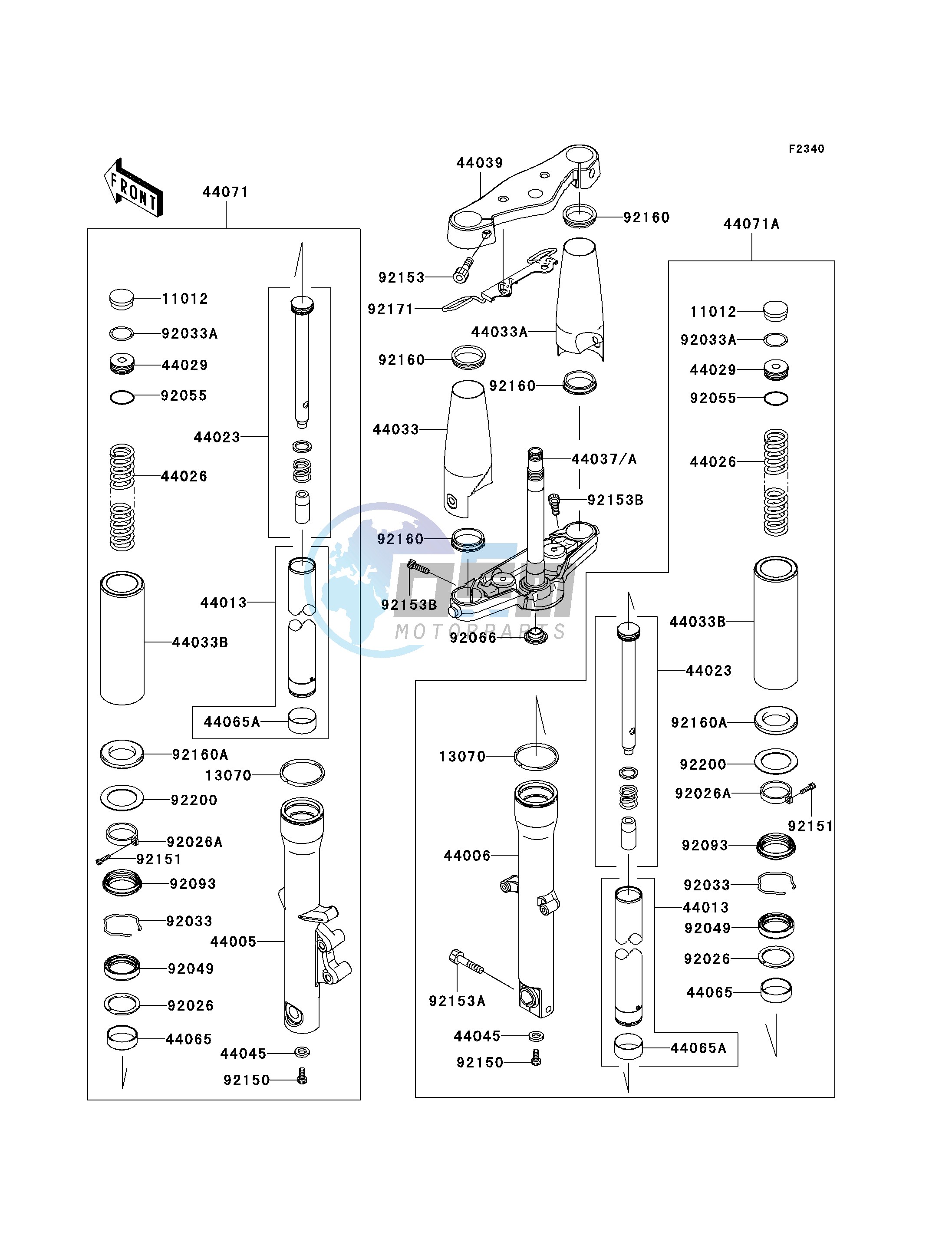 FRONT FORK--  - JKAVN2B1 7A015508- -