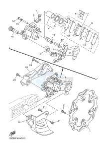 YZ450F (B115 B116 B117) drawing REAR BRAKE CALIPER