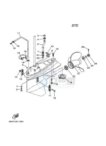 F115AETL drawing PROPELLER-HOUSING-AND-TRANSMISSION-2