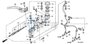 CBR1000RR9 Australia - (U / MME PSW SPC) drawing FR. BRAKE MASTER CYLINDER (CBR1000RR)