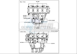 ZX-10R NINJA - 1000 cc (EU) drawing CRANKCASE BOLT PATTERN