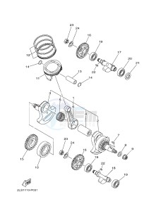 YFM700R YFM70RSBJ RAPTOR 700 (2LSE) drawing CRANKSHAFT & PISTON