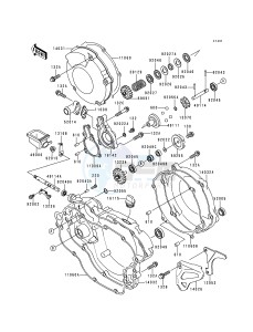 KX 125 K [KX125] (K1) [KX125] drawing ENGINE COVER-- S- -