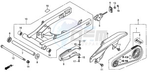 XL125V VARADERO drawing SWINGARM