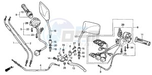 CB600F HORNET drawing HANDLE LEVER/SWITCH/ CABLE (CB600F3/4/5/6)