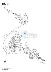 SFV650 (E21) Gladius drawing REAR WHEEL (SFV650UL1 E24)