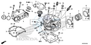 TRX420FE1G TRX420 Europe Direct - (ED) drawing CYLINDER HEAD