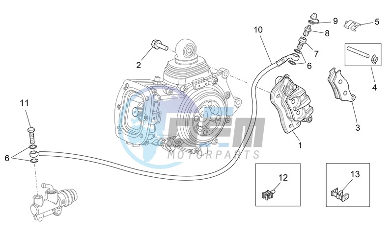 Rear brake caliper