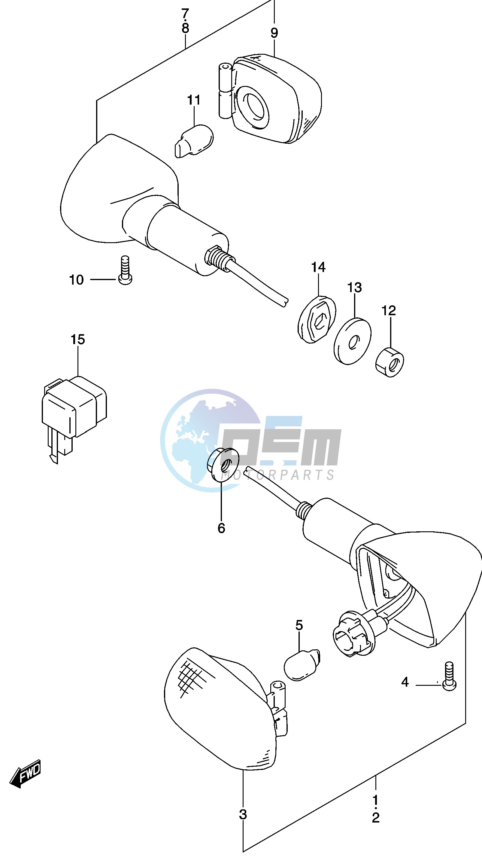 TURNSIGNAL LAMP (P2, P19, P54)