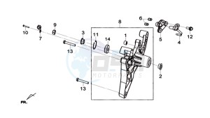 CRUISYM 250I (L8) EU drawing REAR FORK - REAR SUSPENSION