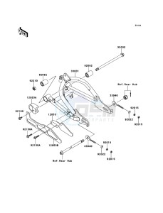 KLX110 KLX110CCF EU drawing Swingarm