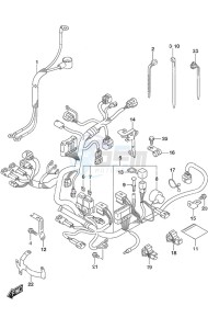 DF 20A drawing Harness Tiller Handle w/Power Tilt