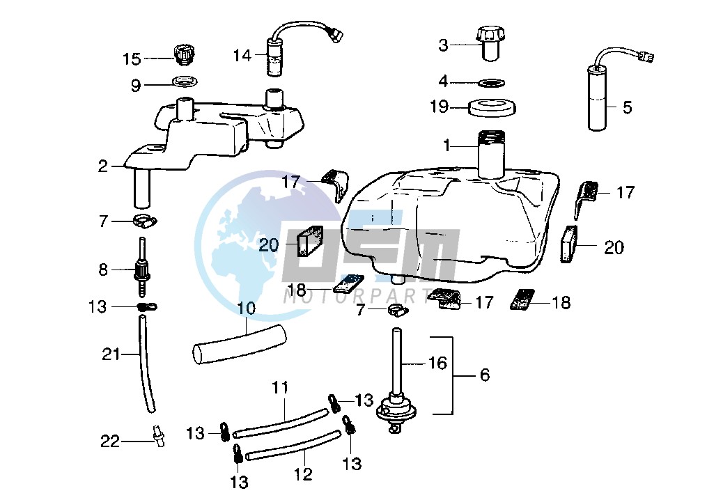 Fuel and oil tank