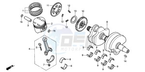 CB500 drawing CRANKSHAFT/PISTON